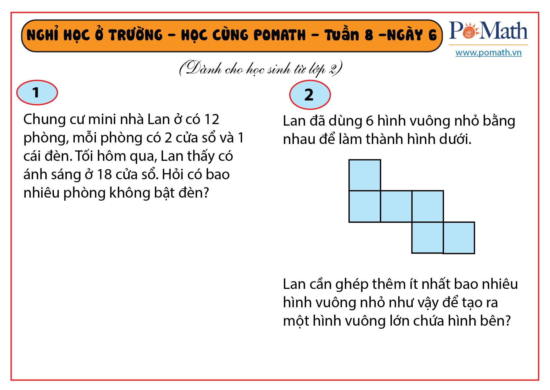 NGHỈ HỌC Ở TRƯỜNG - HỌC... - Toán tư duy cho trẻ em POMath | Facebook