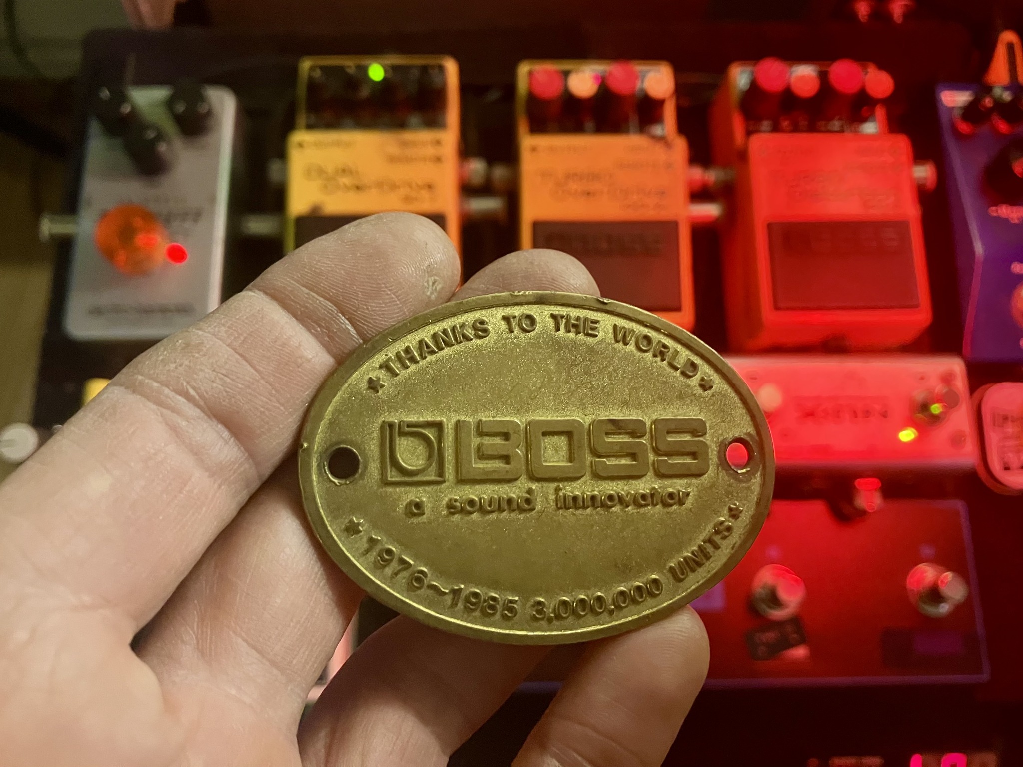 Vintage Boss CS-2 compression/sustainer pedal still in use since 1985