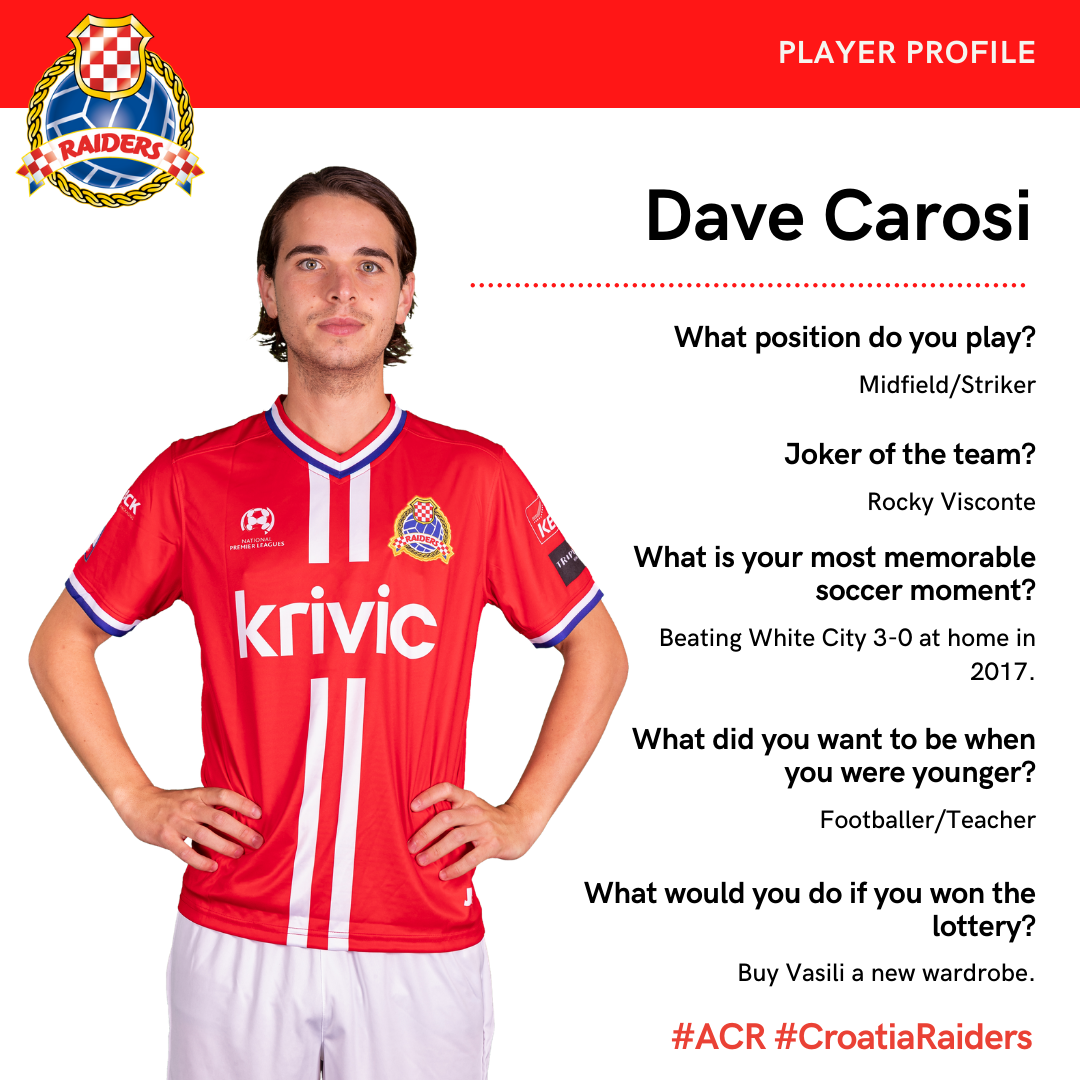 PLAYER PROFILE | Dave Carosi!... - Adelaide Croatia Raiders