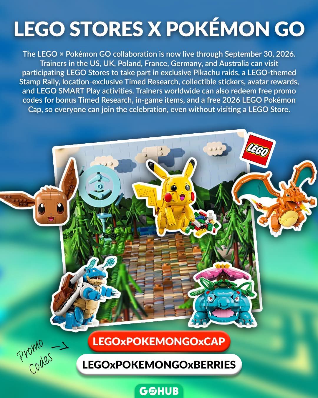 Lego Promo Code LEGO STORES X POKÉMON GO The LEGO x Pokémon GO