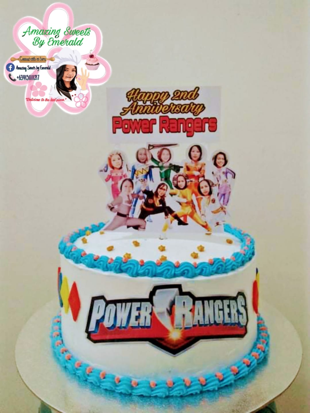 Amazing Sweets by Emerald - Power Rangers Theme Cake 8x4
