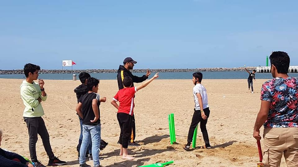 Cricket op het strand,... - Ostend Exiles Cricket Club