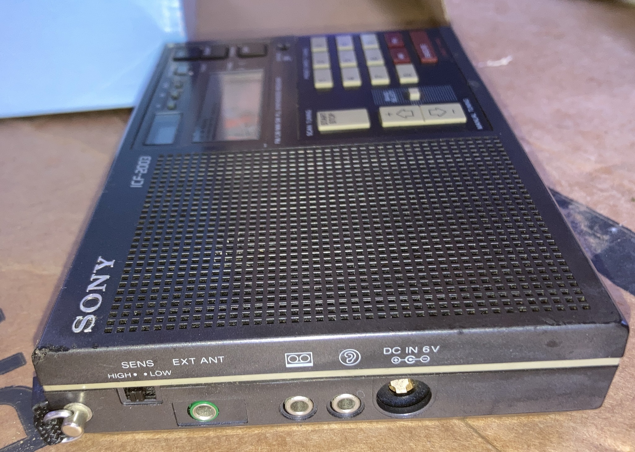 Sony ICF-B50 FM/AM 2-band radio.