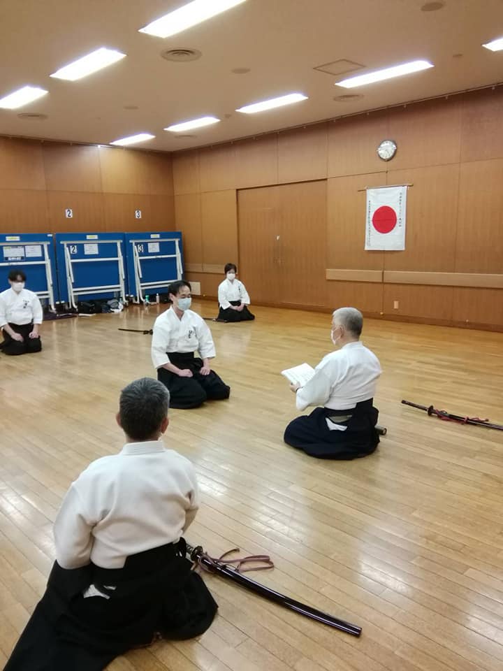 無雙直傳英信流居合術「目録」の傳授 Presented with his Eishin-Ryu Iai-Jutsu 