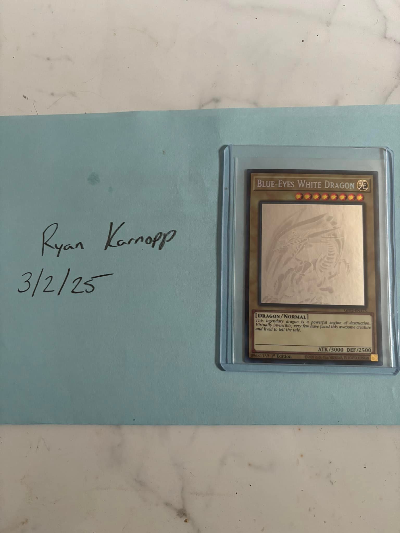 Blue Eyes White Dragon Ghost Rare Yu-Gi-Oh card for sale