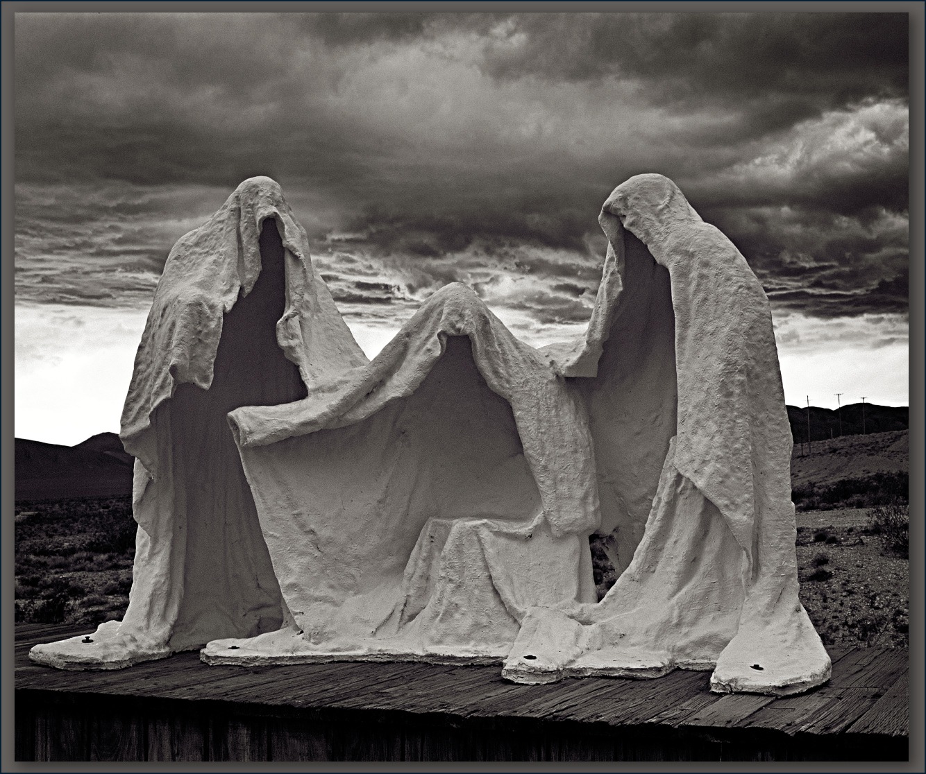 Sculpture in Rhyolite, Death Valley, California