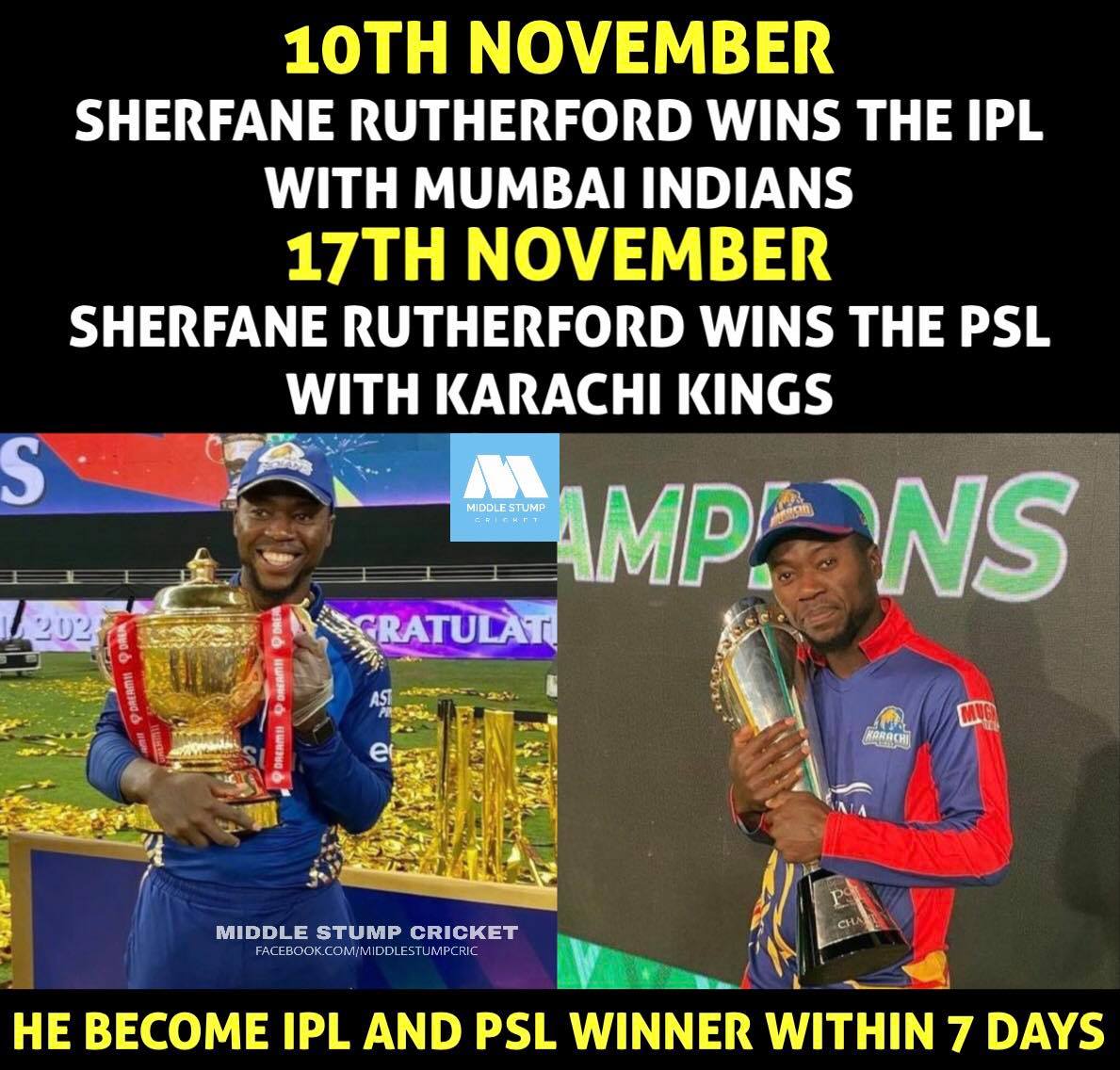 Sherfane Rutherford 😁👏 - Middle Stump Cricket | Facebook