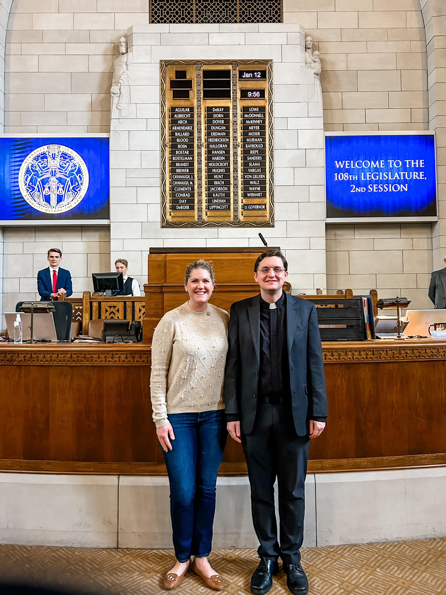 I was honored to have Father Loudon... - Senator Carolyn Bosn