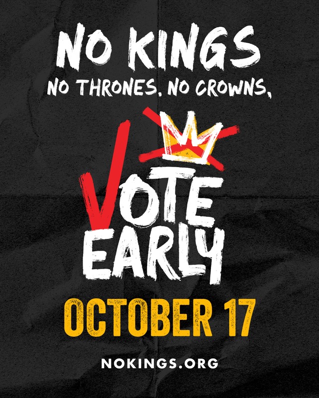 Joe Seeman - No Kings Vote Early Sign Making Party Tues... | Facebook