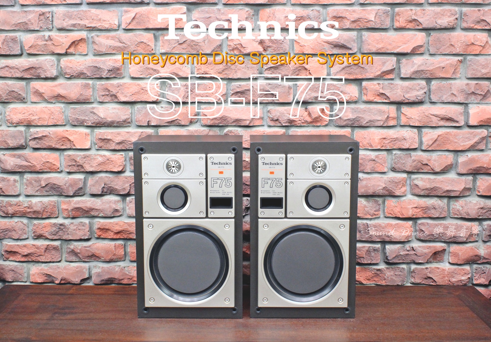 TECHNICS SB-F75 Technics Honeycomb Disc Speaker System SBEF75 © ٥
