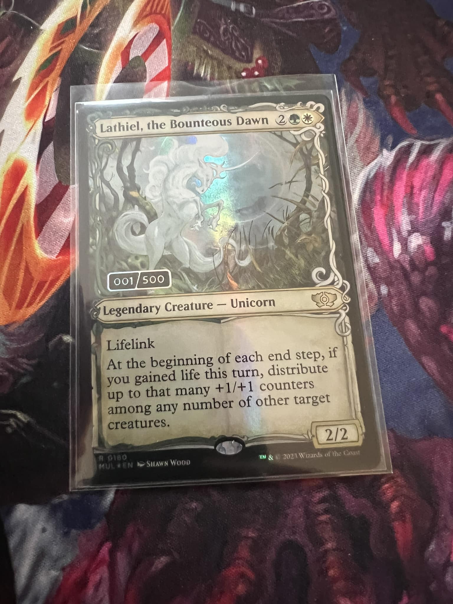 Magic: The Gathering serialized card Lathiel, the Bounteous Dawn