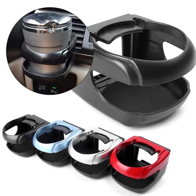 Porte-Monnaie Pour Voiture Boutihao - Support Gobelet Universel Avec Poubelle Et Rangement, Organisateur Console Voiture Noir