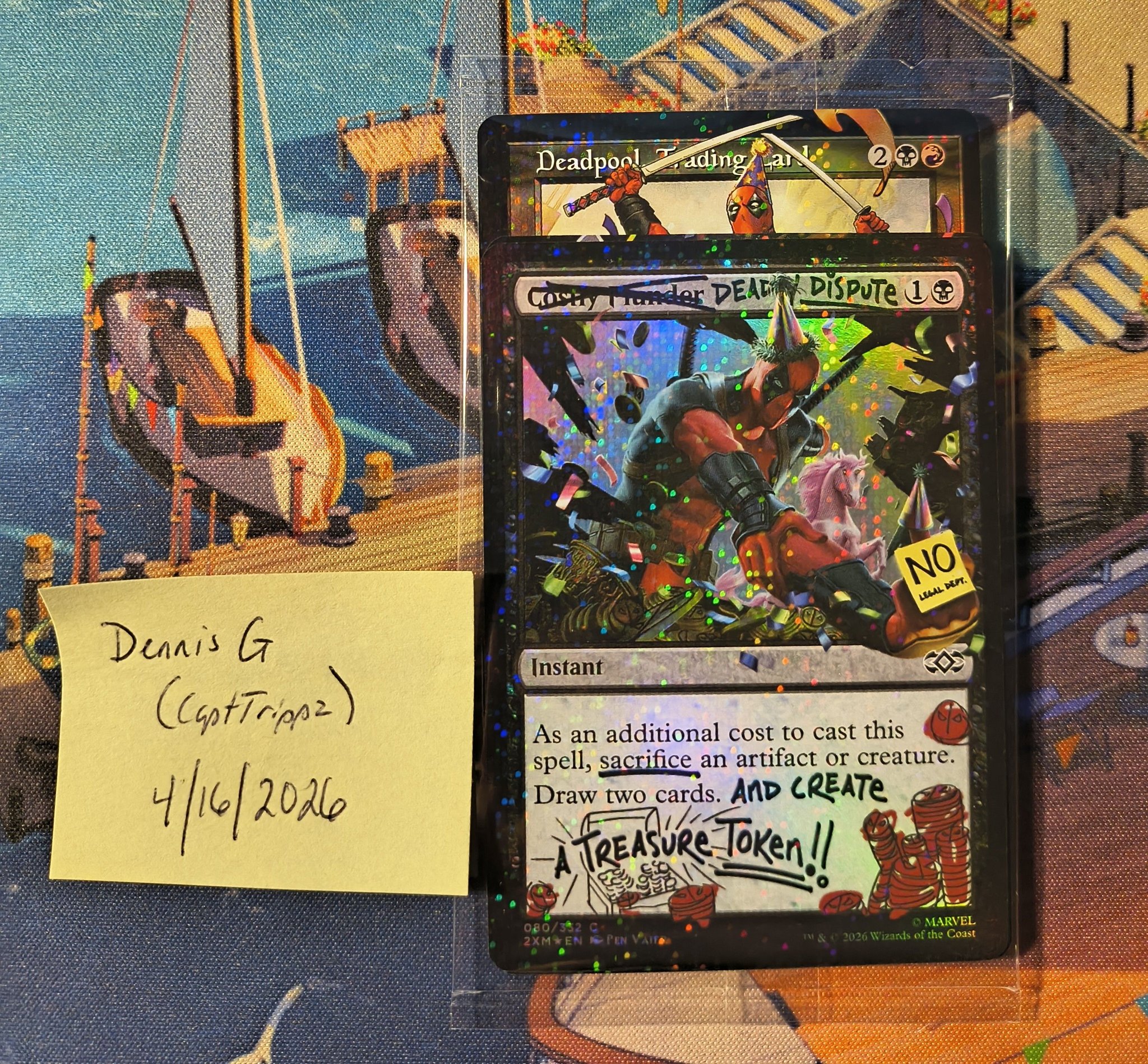 Rare Deadpool party foil card pulled