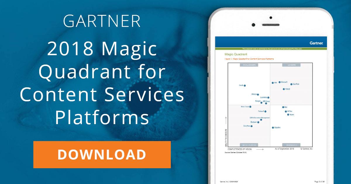 M-Files - The 2018 Gartner Magic Quadrant for Content... | Facebook