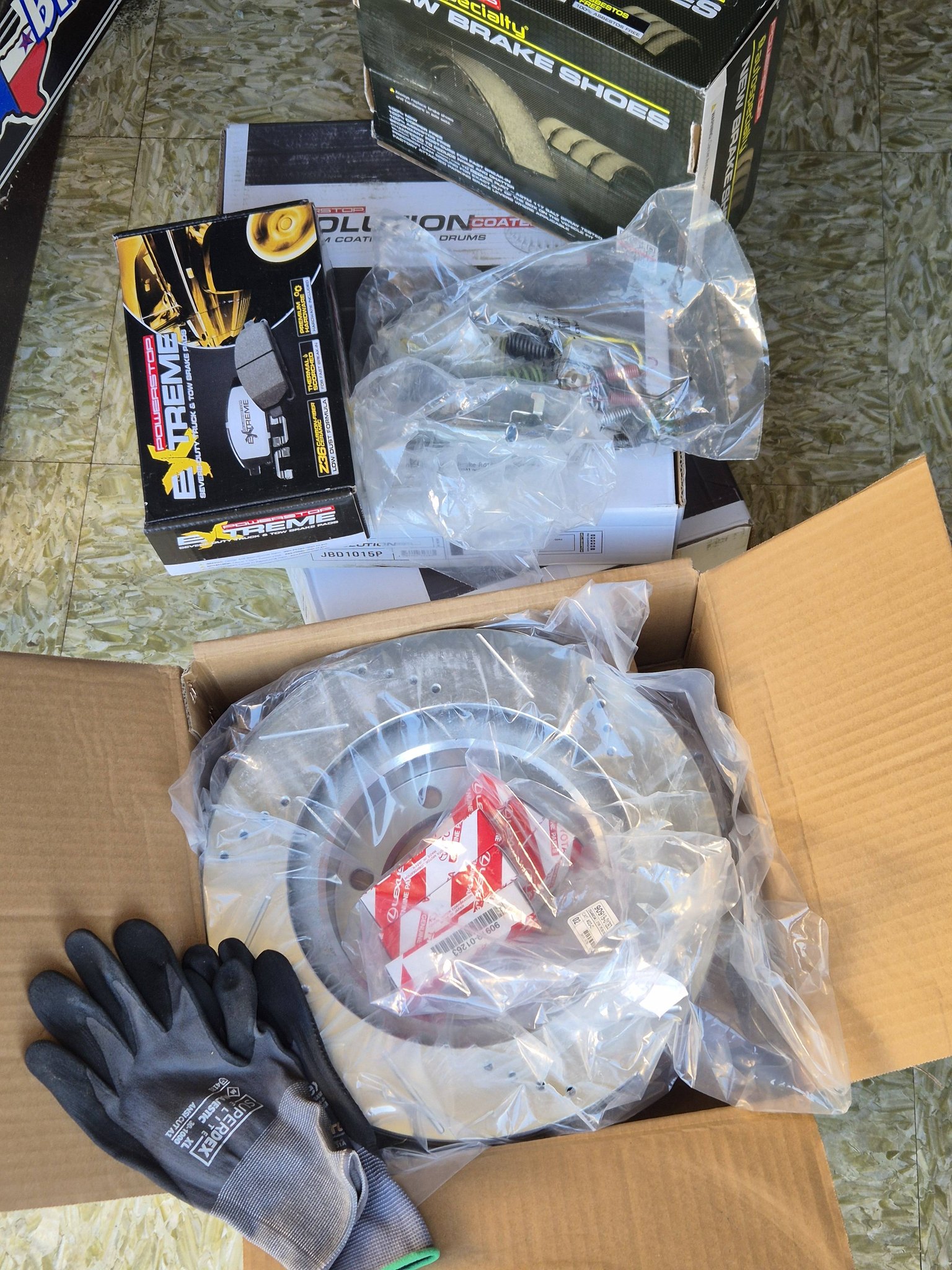 Powerstop Z36 brake installation and spark plug change on 2016