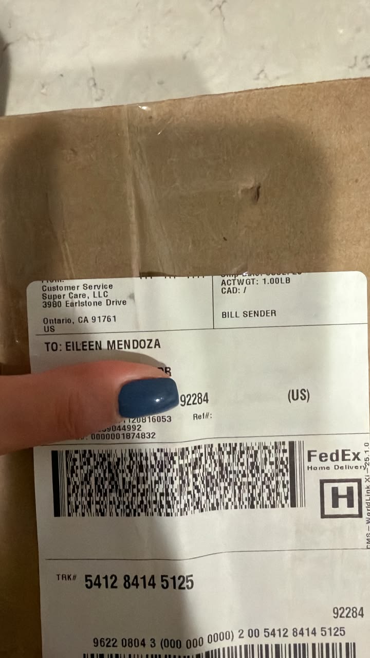 Package was brought to my house if it's your please message me