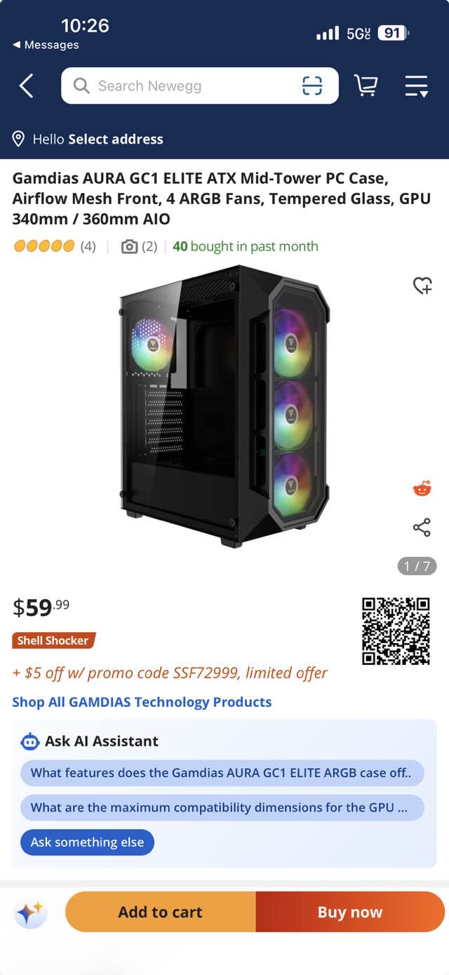 CPU 3.6GHz CPU Intel i3-10100