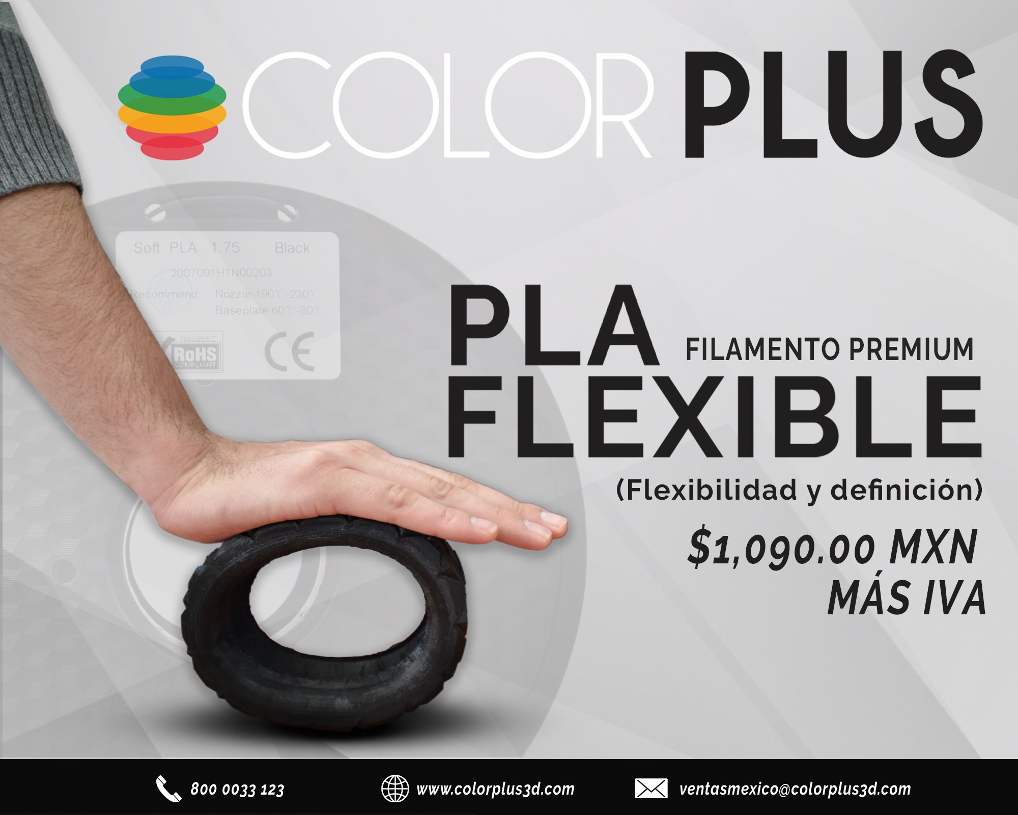 Color Plus - 👉El filamento PLA Flexible 3d especial para...