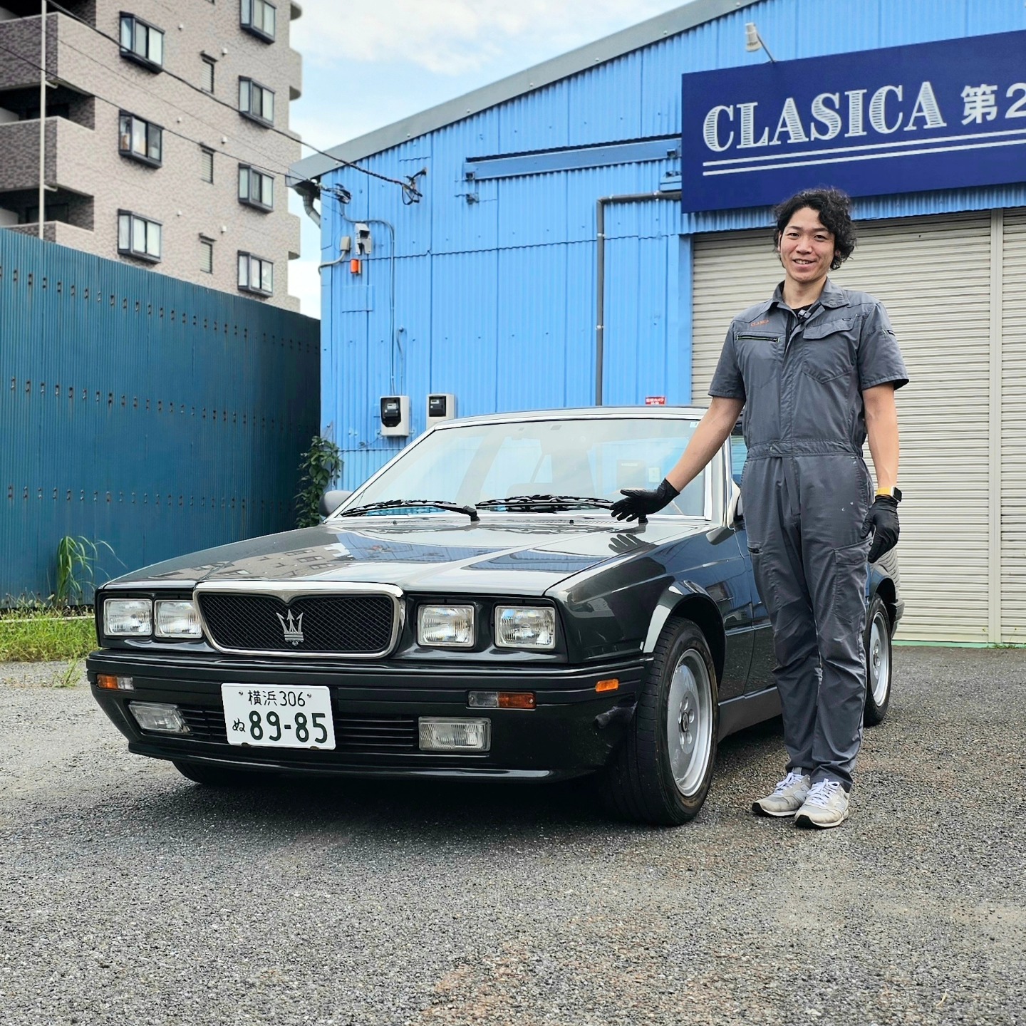 日産 スカイライン ケンメリ 2000GTX-E 一時的にフロントグリルを外し