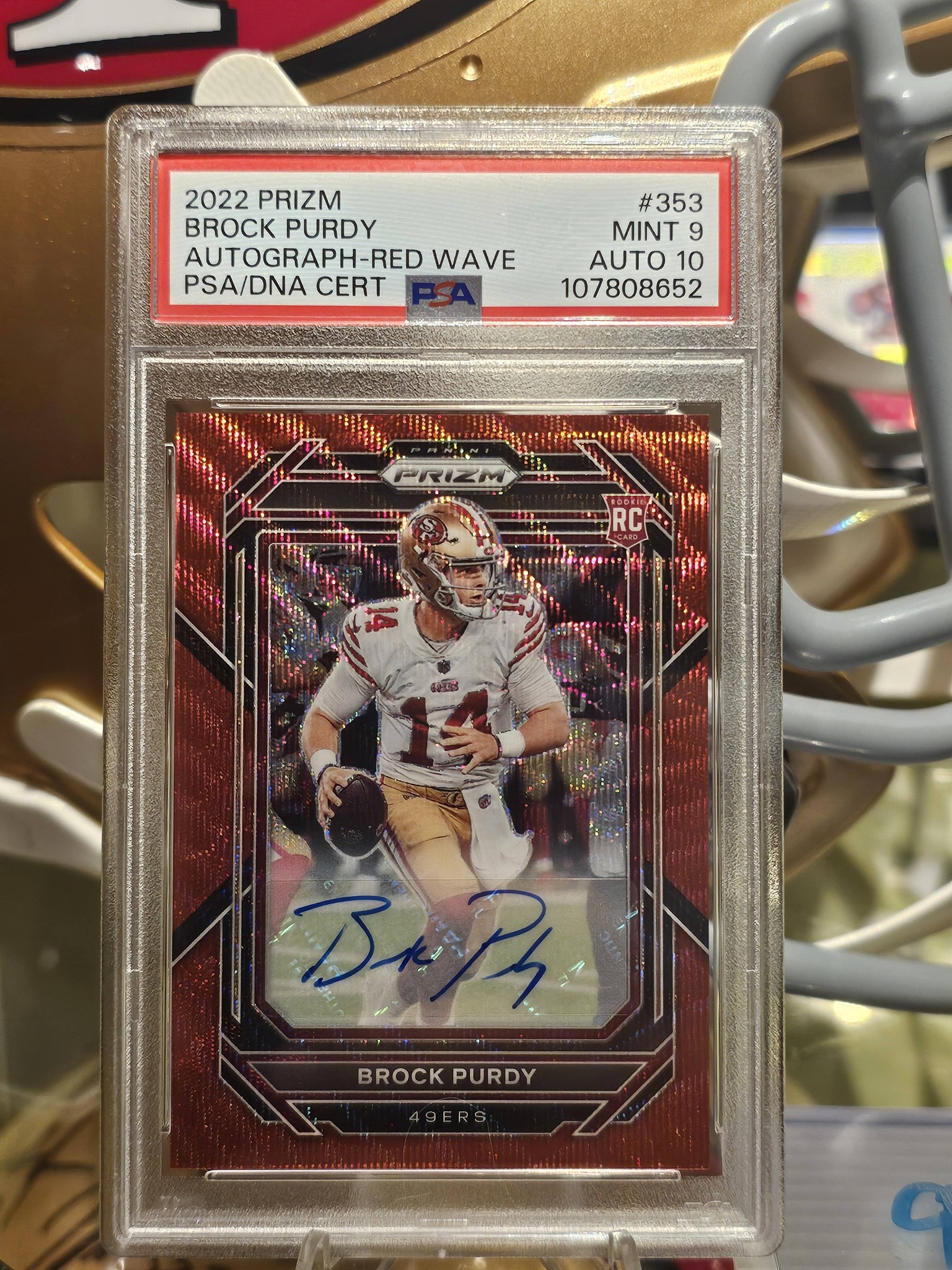 2022 Prizm Red Wave Brock Purdy PSA 9 Auto 10 price update