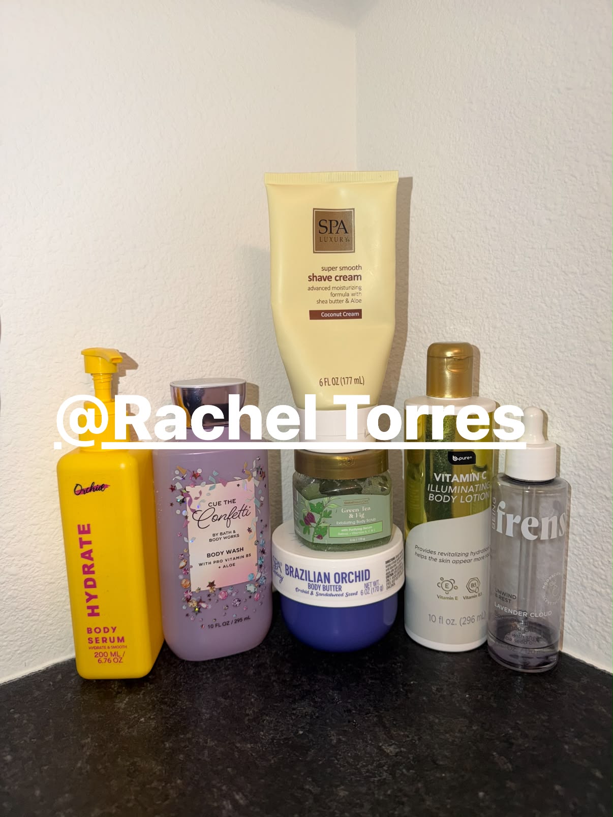 Pudd Scents shower routine review with body scrub and hair mask