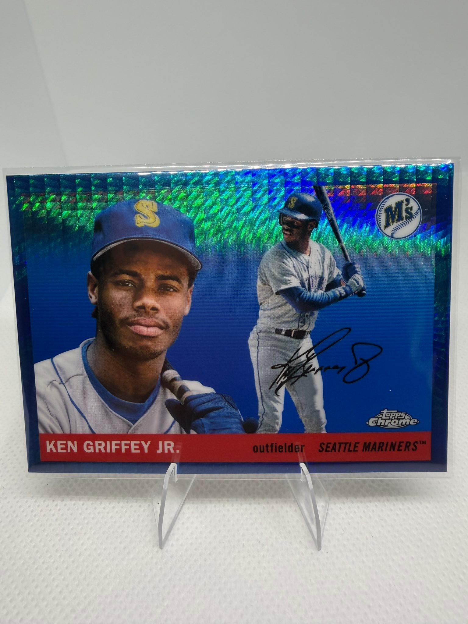 2025 Topps Chrome Ken Griffey Jr blue prism refractor for sale