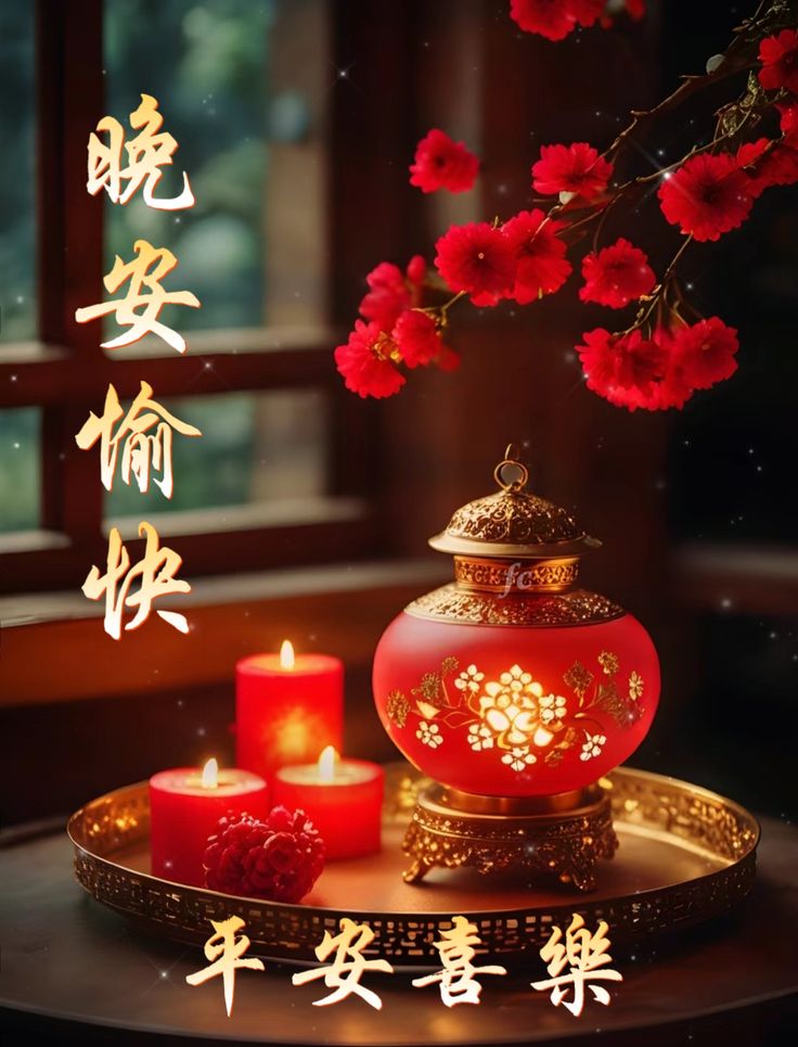 美食 & 早午晚問候圖 | # **夜安，平安舒眠