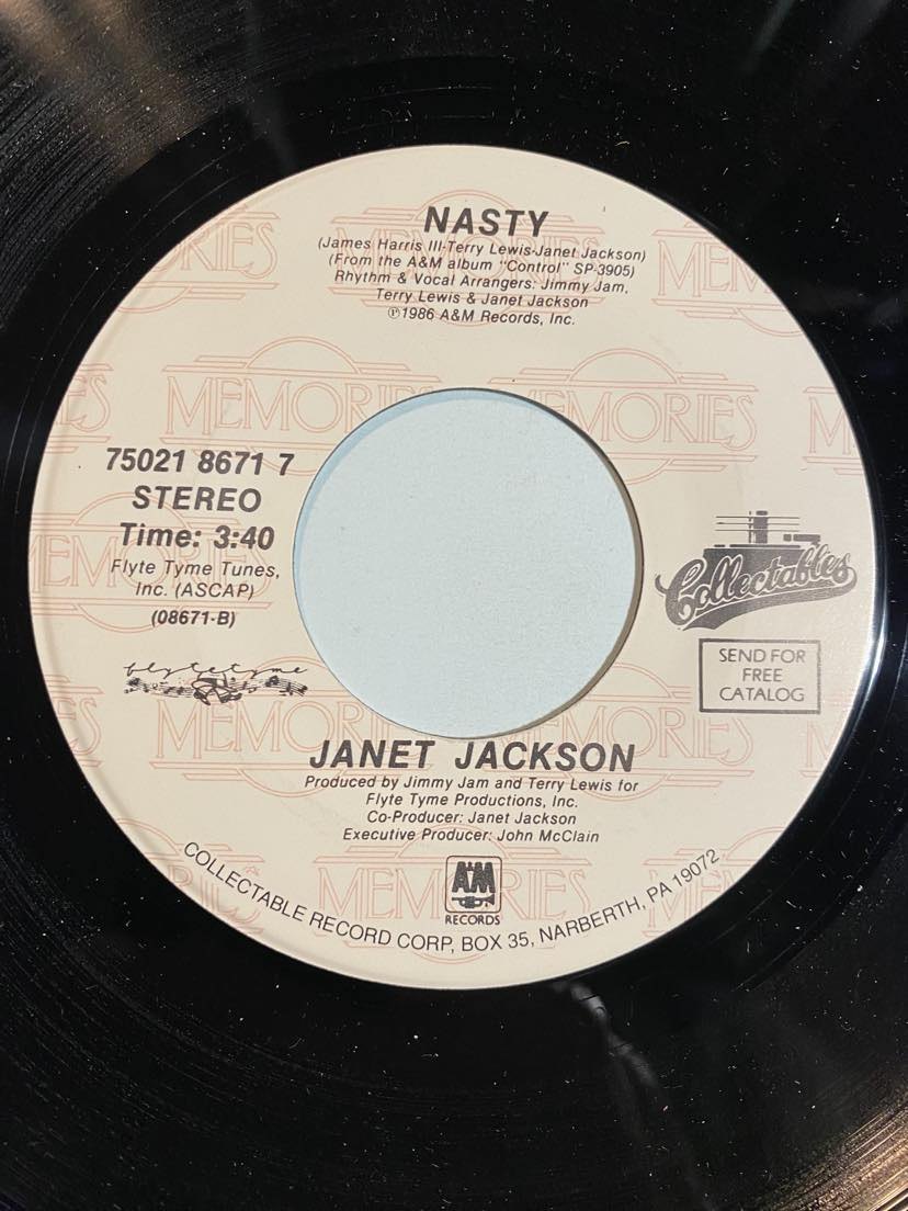 Janet Jackson Nasty 12-inch single Japanese version