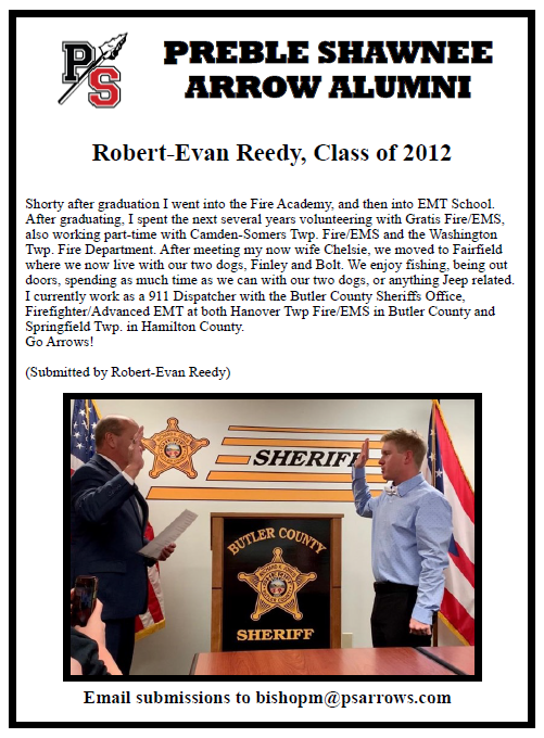 Alumni Highlight... - Preble Shawnee Local School District | Facebook