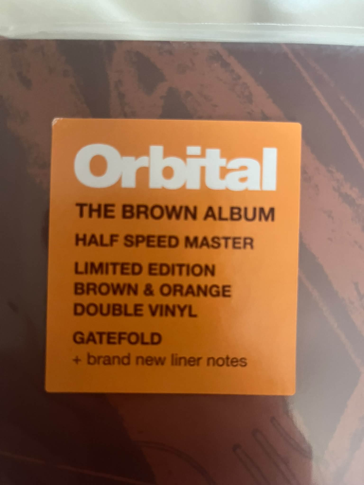 Today's record ORBITAL “ Brown Album “ Double LP 2025 remaster