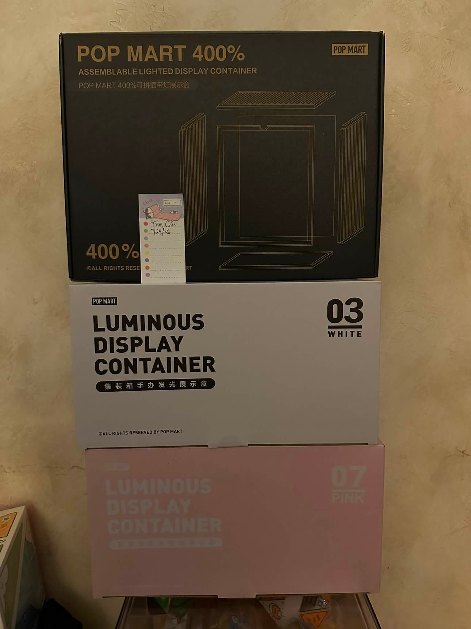 POP MART 400% Assemblable Lighted Display Container on sale for $23.99