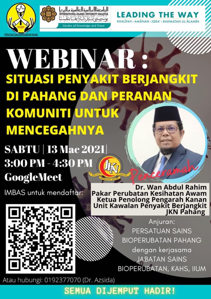 🎙️[PSBP WEBINAR ]🎙️... - Persatuan Sains Bioperubatan Pahang | Facebook