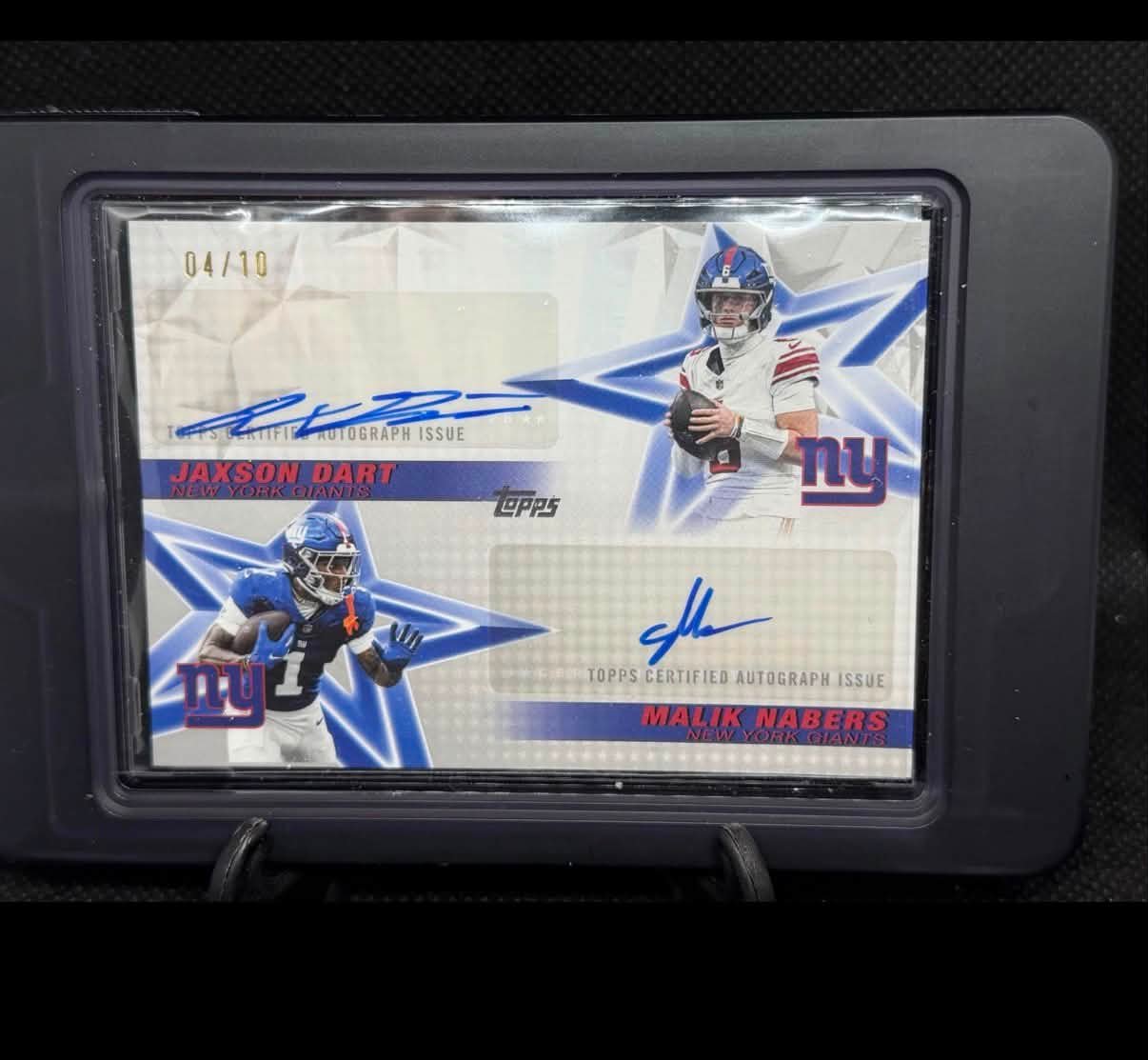 Jaxson Dart and Malik Nabers Dual Auto Sports Card Hits