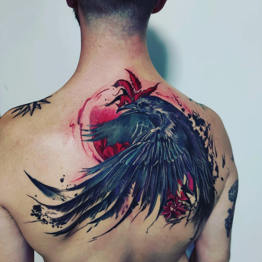 Realistic raven tattoo ft... - Bad Habits Brașov