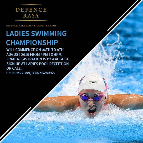 Defence Raya Golf Resort - Ladies Swimming Championship will commence ...