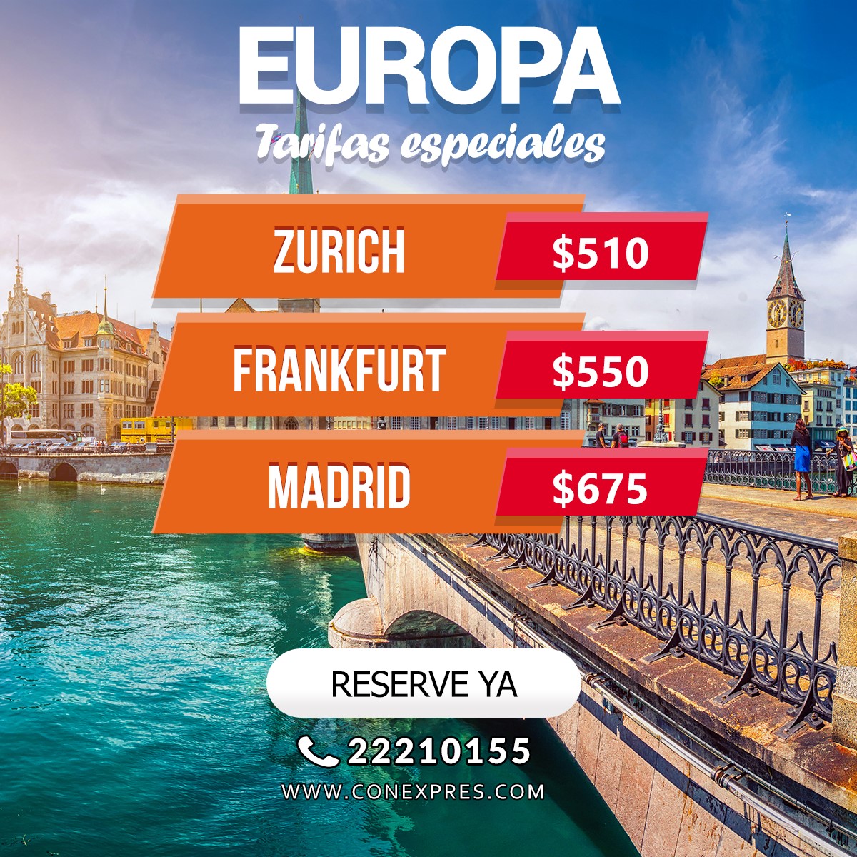 🇨🇭🇩🇪🇪🇸¡Promociones de compra inmediata... - Conexpres Viajes