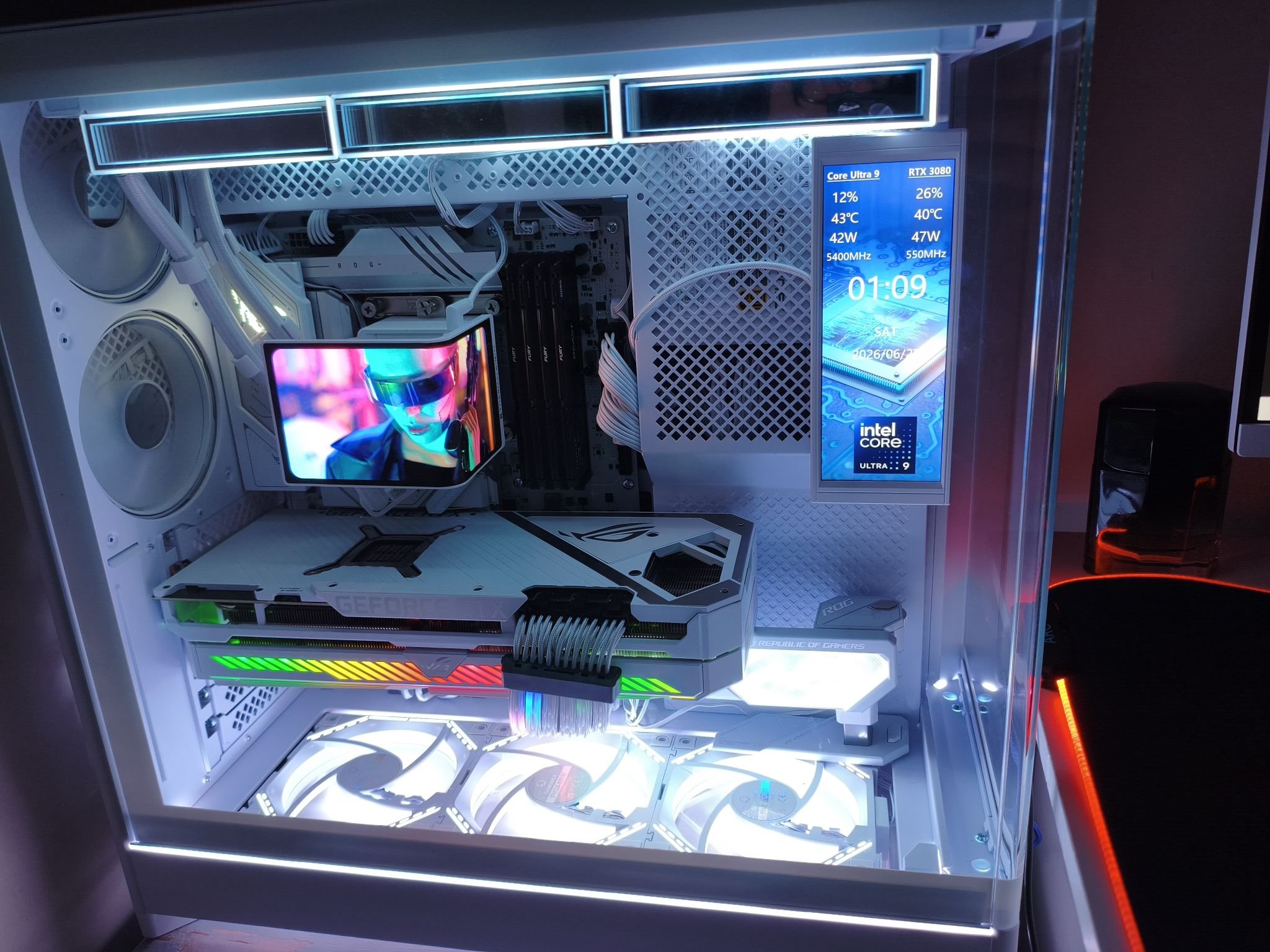 Asus rog build with core ultra 9 and rtx 3080