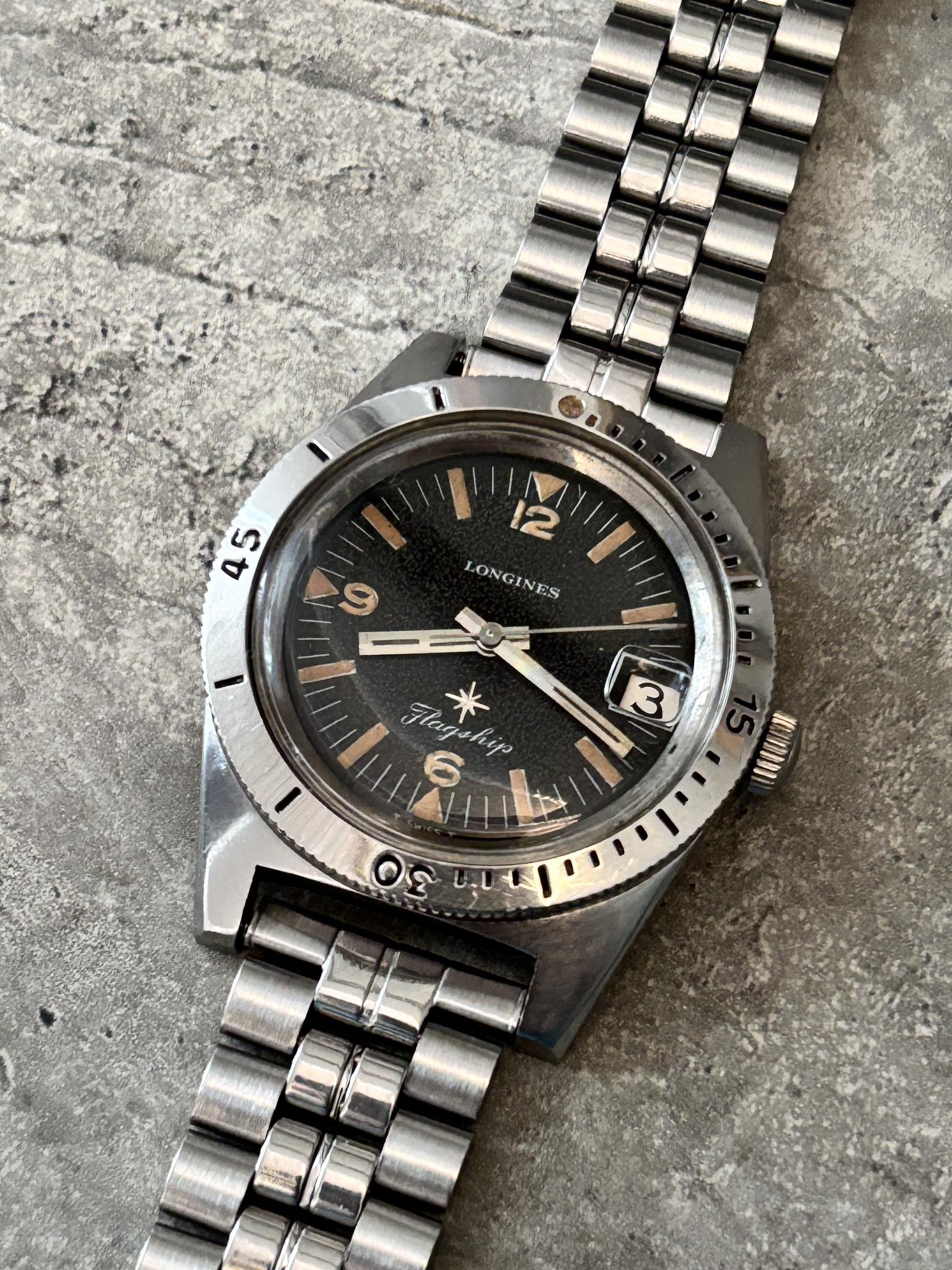 Rare 1968 Longines Flagship Skin Diver watch