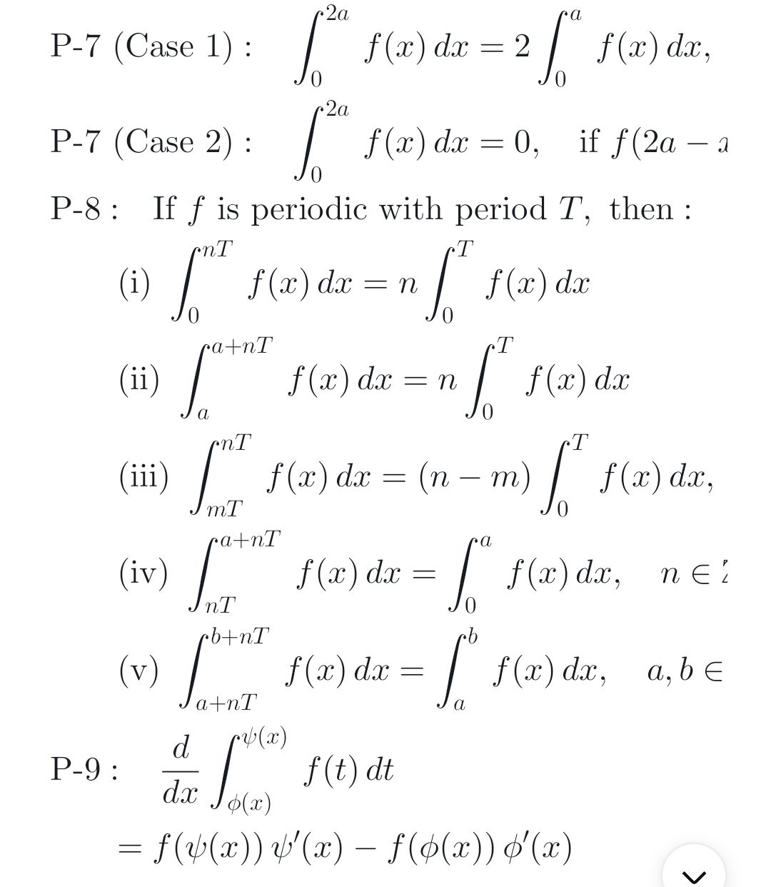 わ Properties of definite integrals for maths exam aspirants