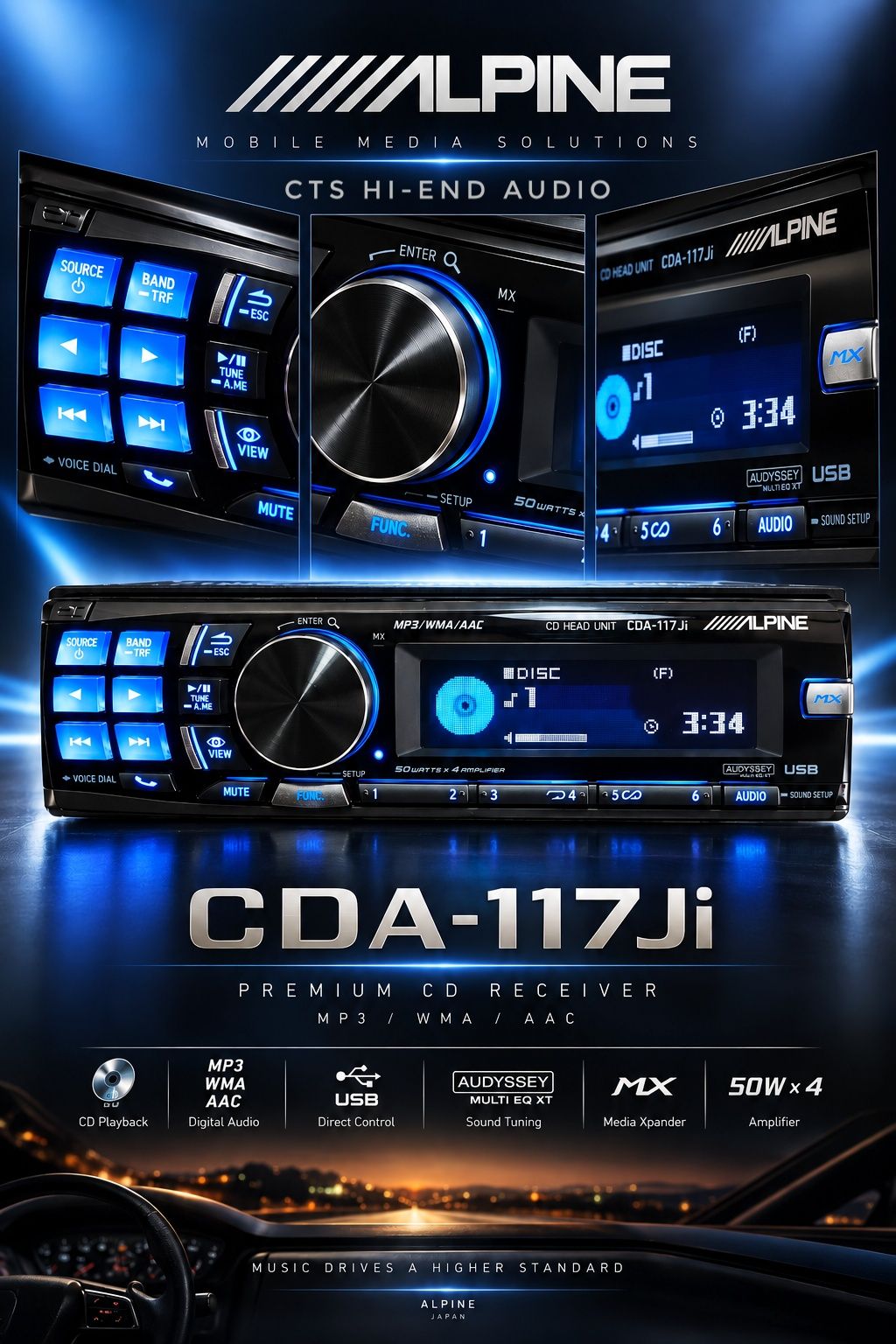 🎧✨The Best Of Sound Alpine CDA 7895J A tone you can feel.