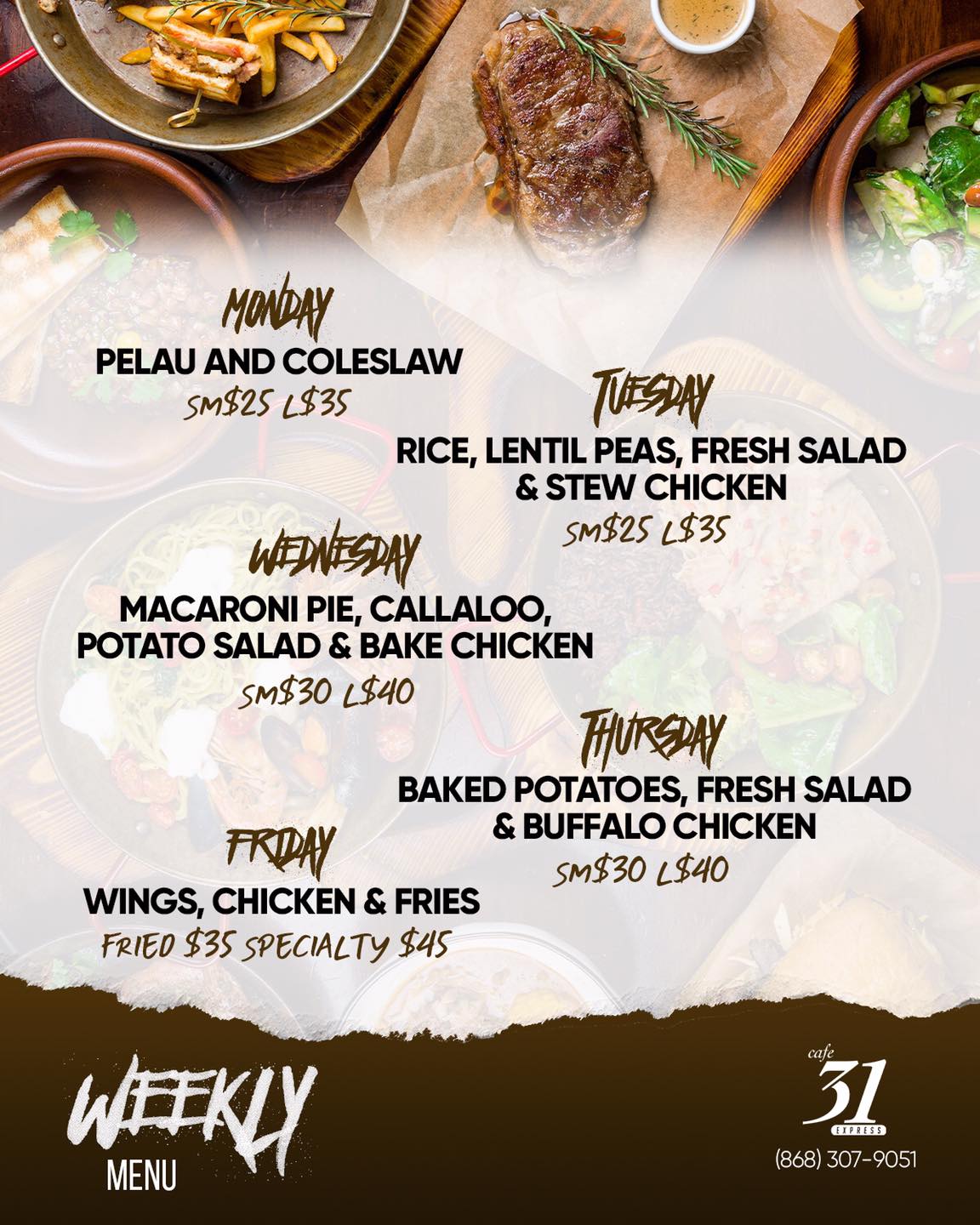 Station 31 Lunch Menu
