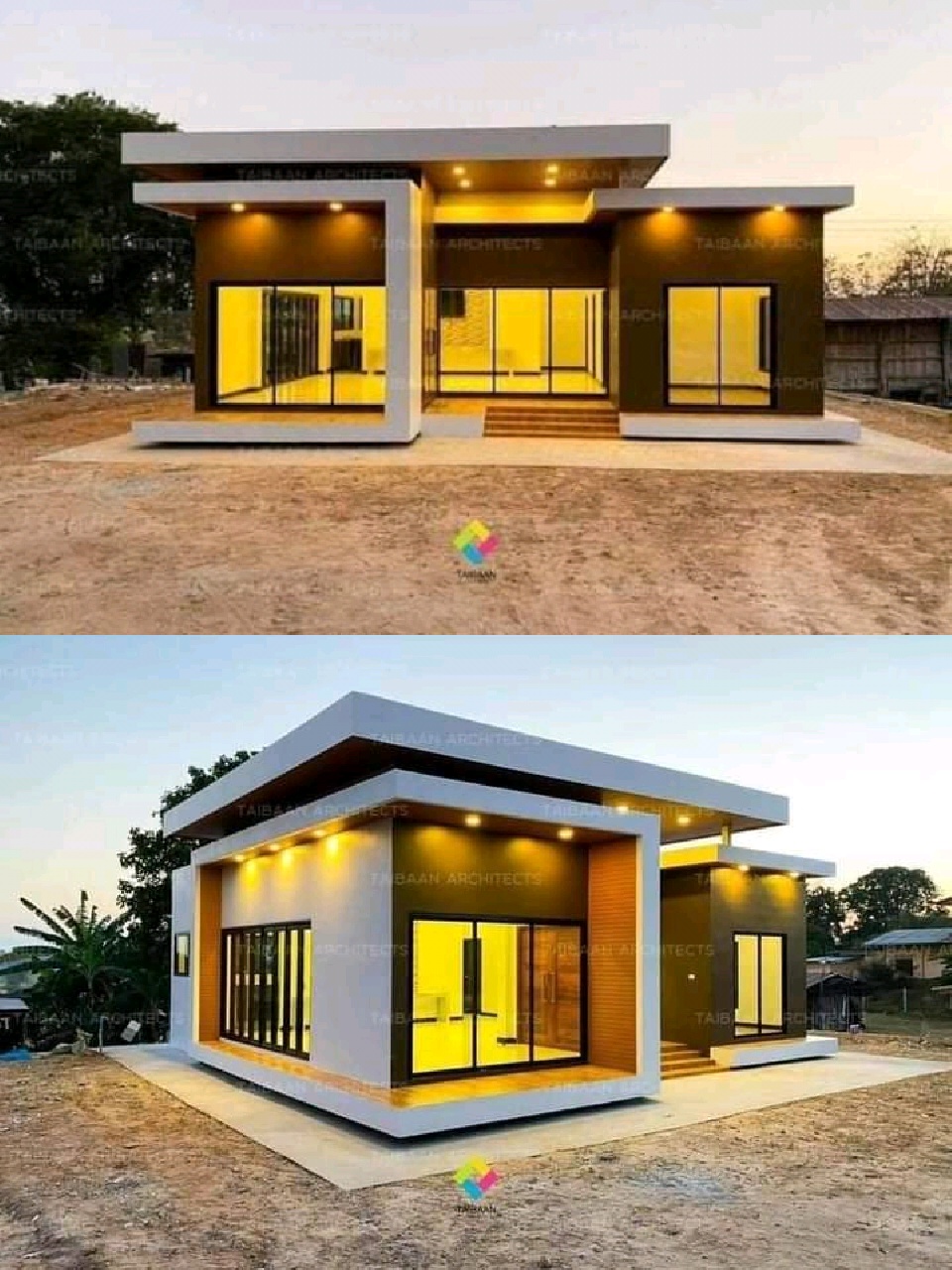 ดูไอเดียบ้าน - บ้านพักอาศัยชั้นเดียว 3 ห้องนอน 1 ห้องน้ำ...