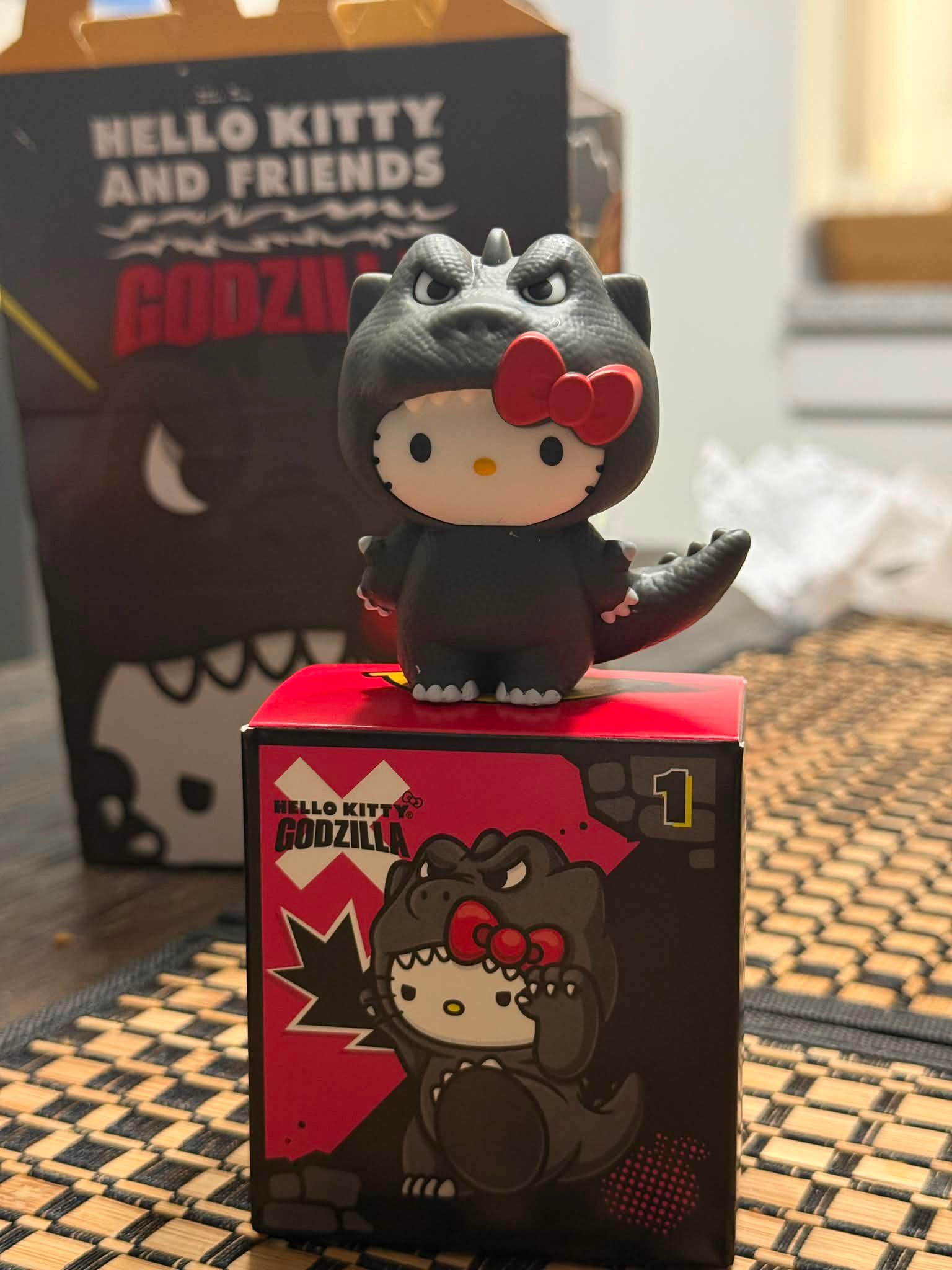 Hello Kitty x Godzilla toys for trade: #2 King Ghidorah and #8
