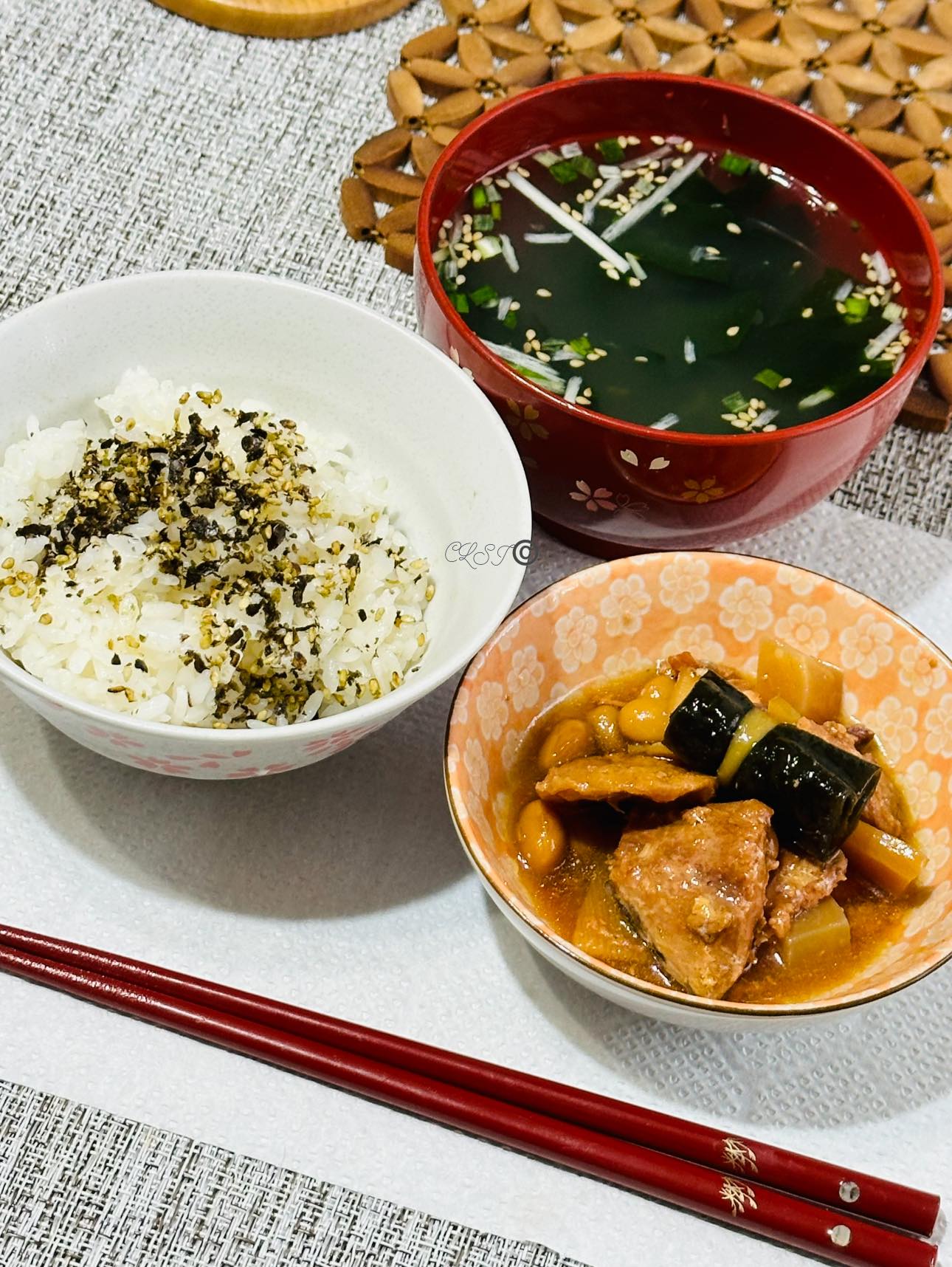 Furikake “ふりかけ” , Bento side dish “おべんとうのおかず” (Boiled 