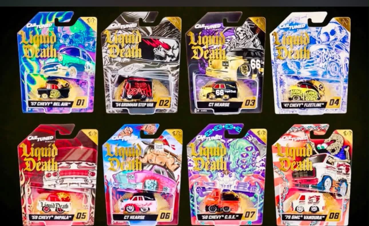 Liquid Death and MGA Debut Cartooned Remixes Die-Cast Cars