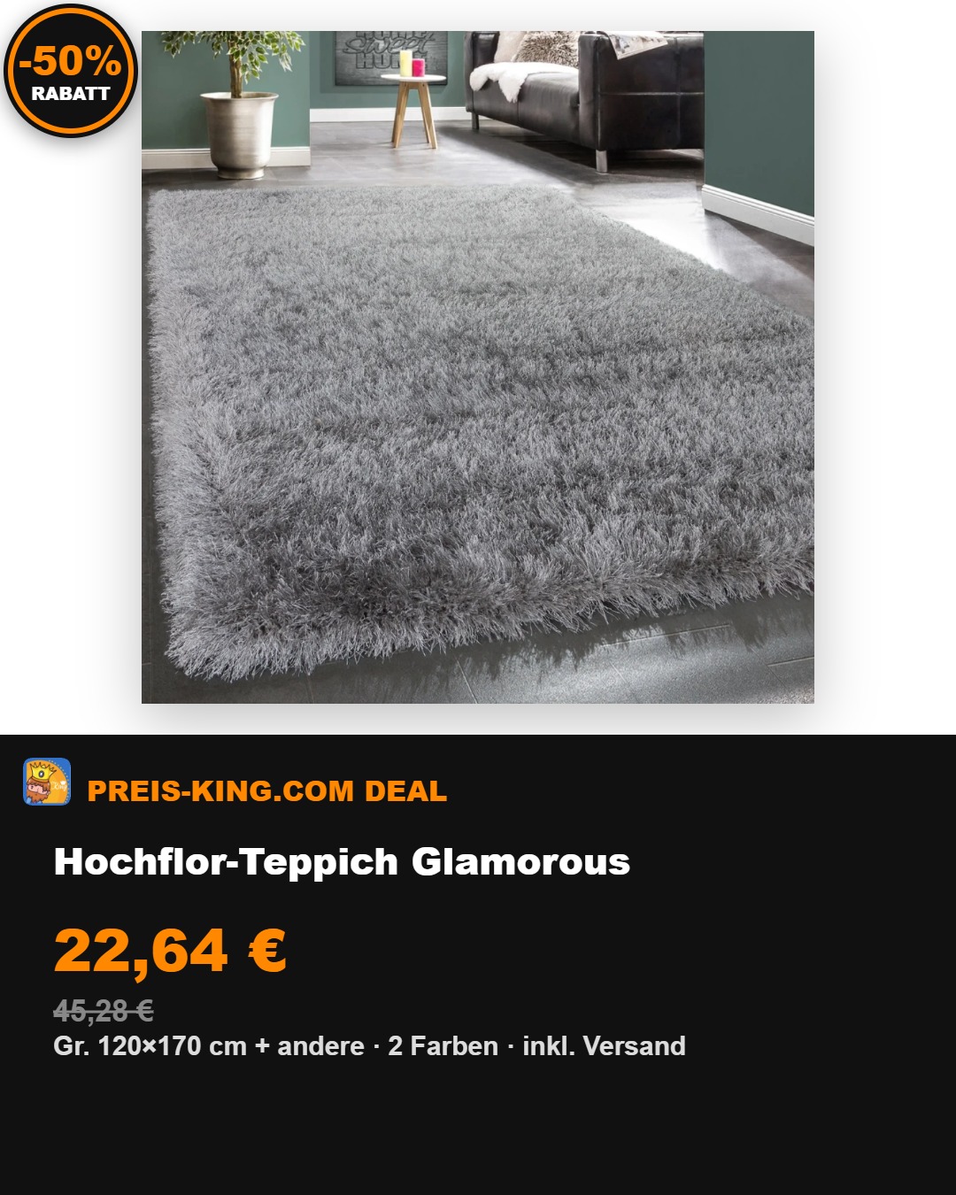 Edler Glamorous Teppich zum halben Preis!** 🔥 22,64 € inkl. Versand statt 45,28 € -50% 🔥 Bringt eleganten Stil und Gemütlichkeit in Eure vier Wände. Ein echter Traum für Barfußläufer. ☁️🏡