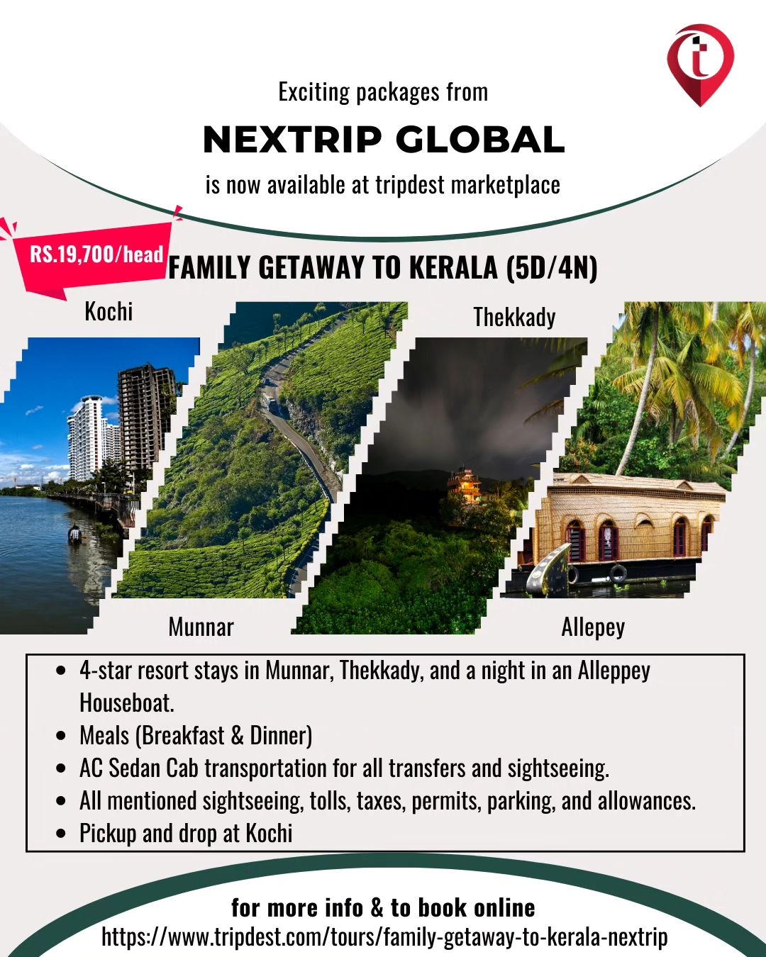 Tripdest - 🌴 Discover Kerala: A Blissful Family Getaway 🌴...