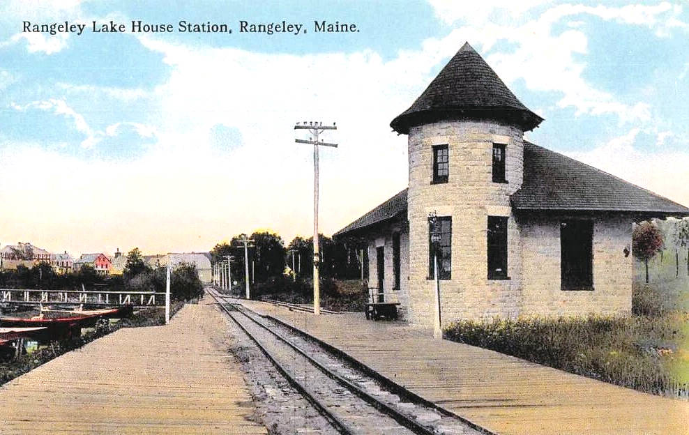 Rangeley Lake House Station and Rangeley Inn, Rangeley, Maine, 1925