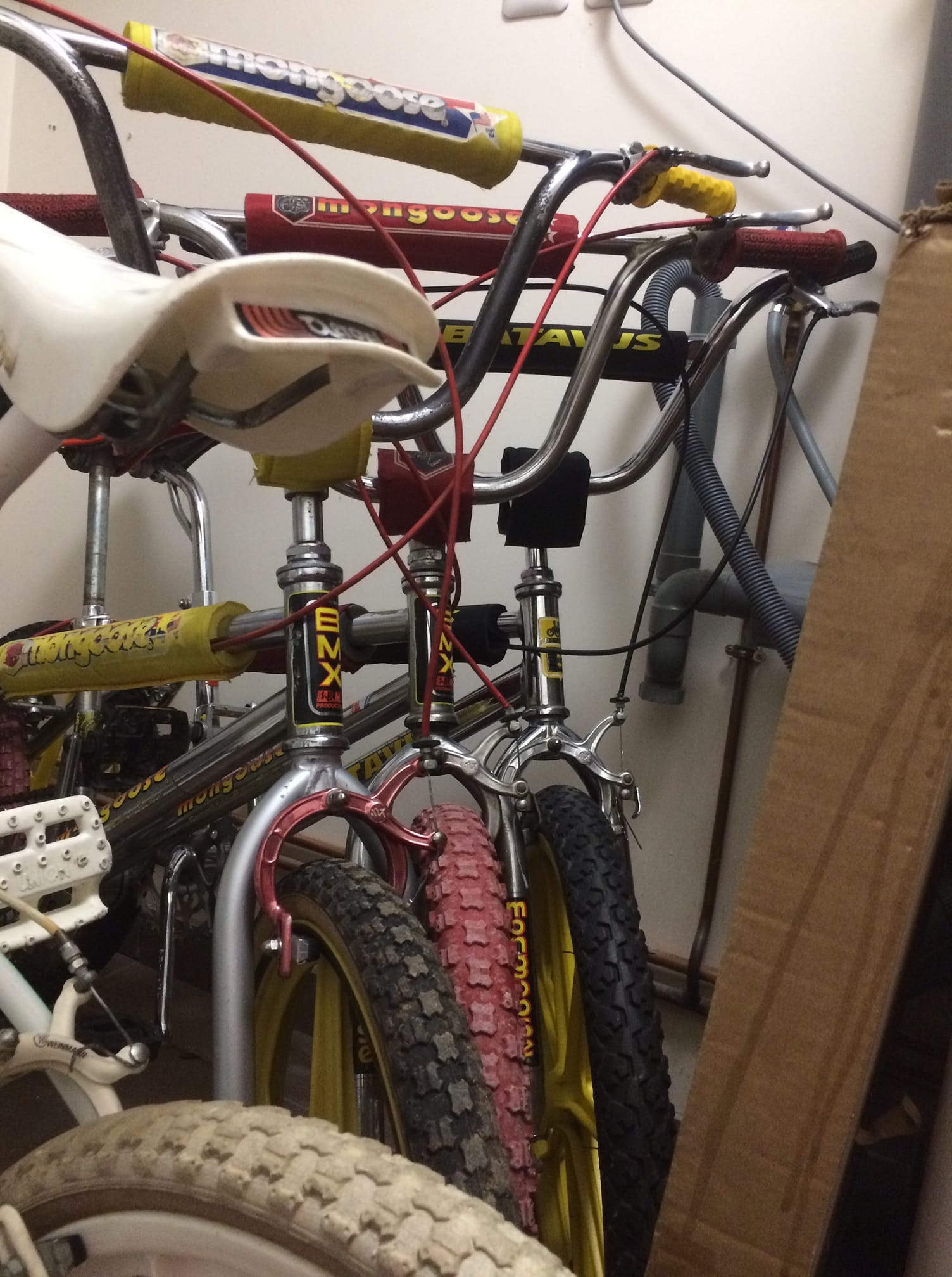 Guidon Redline BMX Vintage 4 Pièces - Old School Freestyle, Couleur Argent