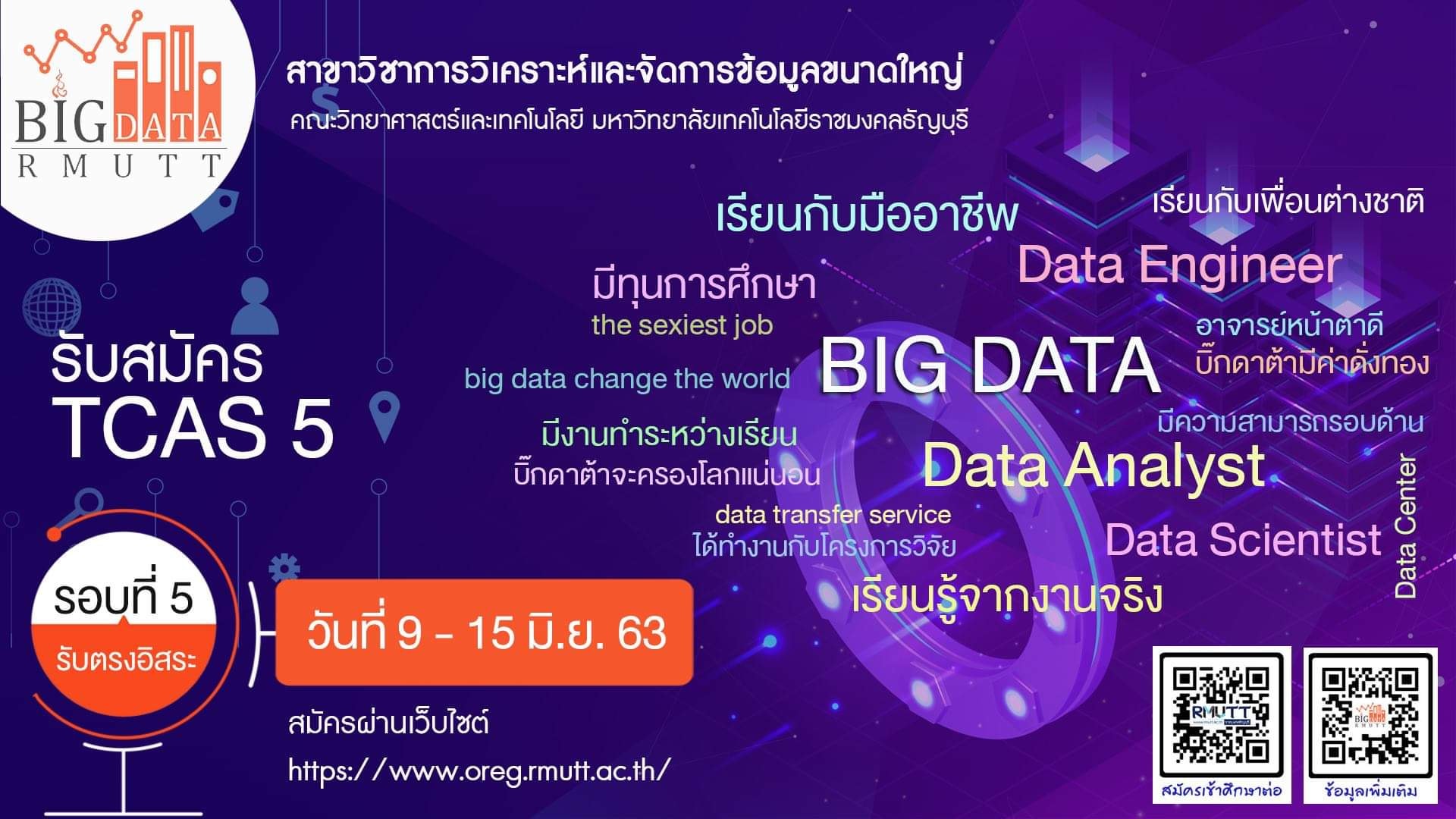 #รับสมัคร TCAS... - คณะวิทยาศาสตร์และเทคโนโลยี มทร.ธัญบุรี | Facebook